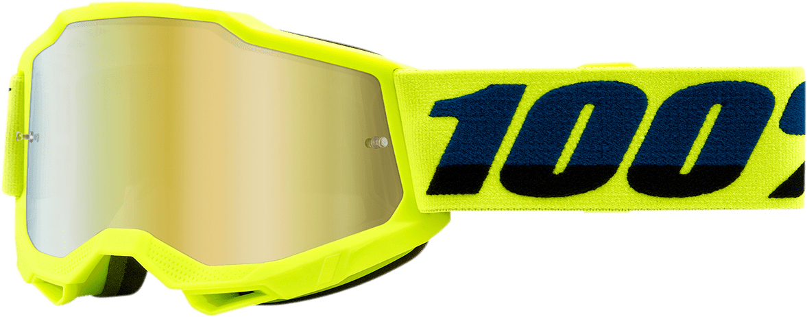 100% Accuri 2 Youth Neon / Mirror Gold - 100% - Motocross Parts
