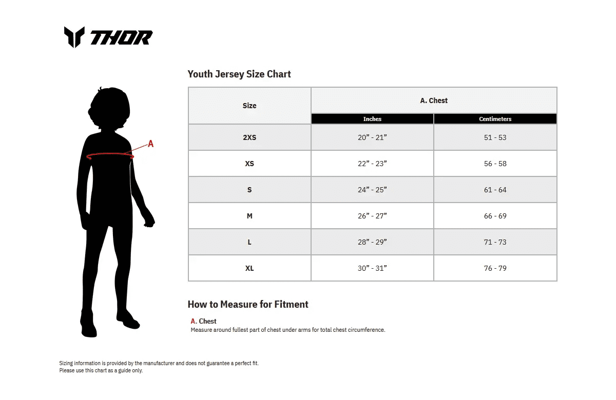 Thor Youth Launchmode Futura Jersey - Black/Red - Thor