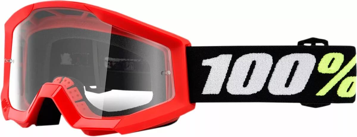 100% Strata Mini Goggles Red / Clear - 100% - Motocross Parts