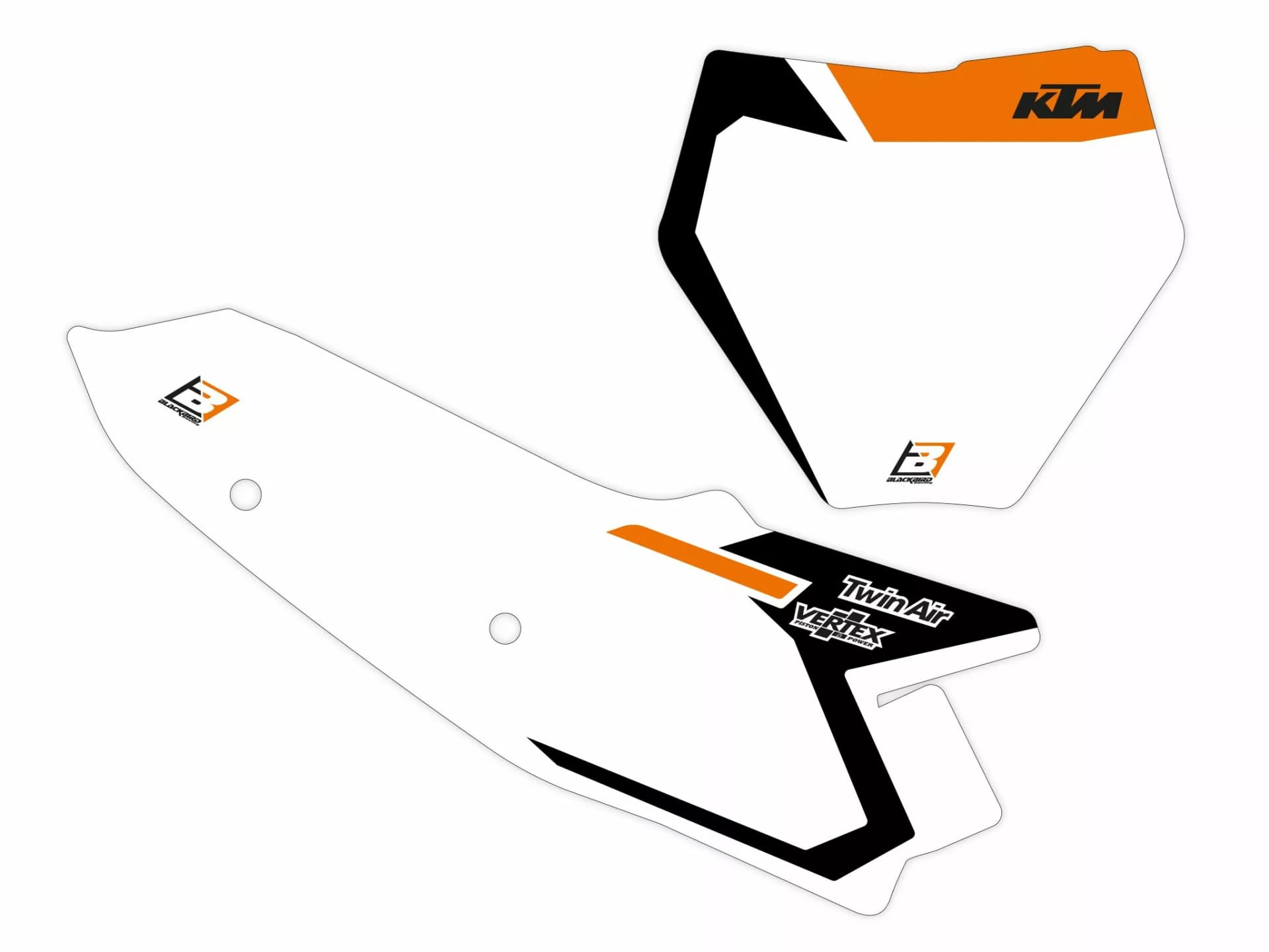 Blackbird Racing Pre-Cut Number Plates with Graphics PRECUT #PLATE KTM 2023-2023 - Blackbird