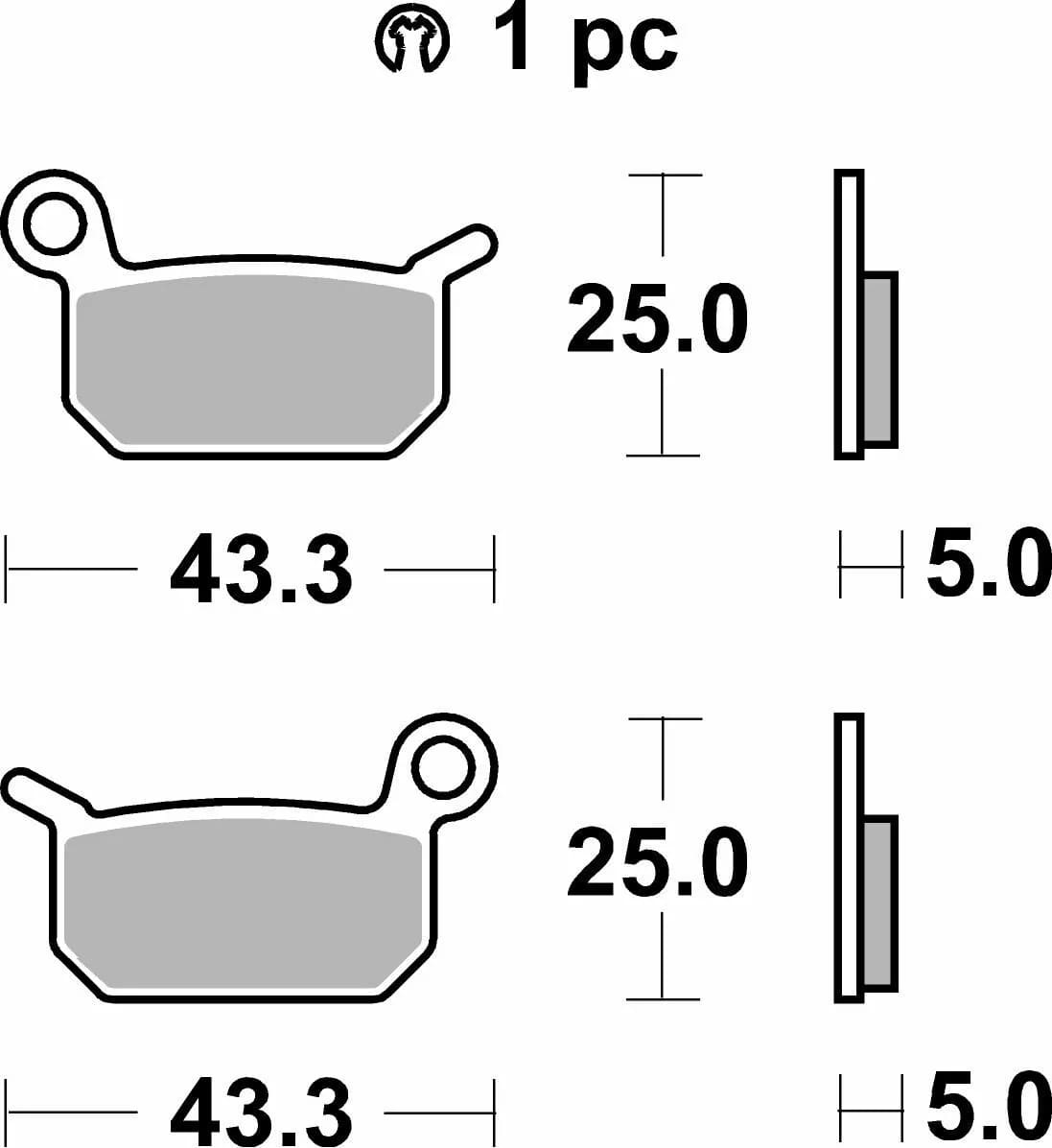 Sbs RSI Offroad Racing Sintered Brake Pads KTM 2002-2023 - SBS