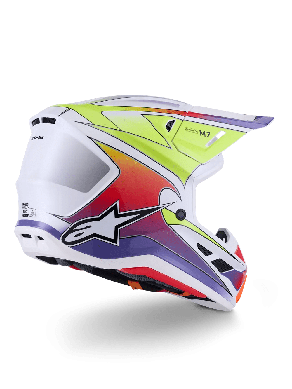 Alpinestars SM7 Fuse Helmet - White/Yellow - Alpinestars