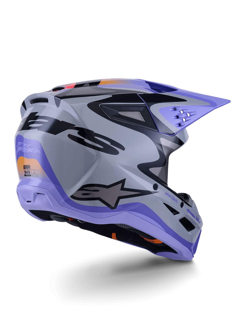 Alpinestars SM3 Jettson Helmet - Gray/Purple - Alpinestars