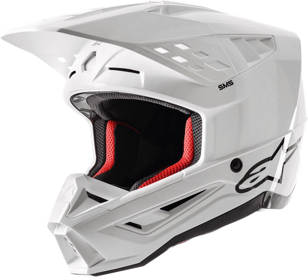 Alpinestars SM5 Hjelm - Solid white - Alpinestars - Motocross Parts