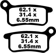 Ebc TT Sport Carbon Fusion bremseklodser KTM 65 SX/85 SX 2002-2023 - EBC
