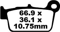 Ebc TT Sport Carbon Fusion Brake Pads Yamaha 2003-... - EBC