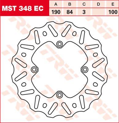 Trw EC Cross Design Brake Rotor Yamaha YZ85 1993-... - TRW