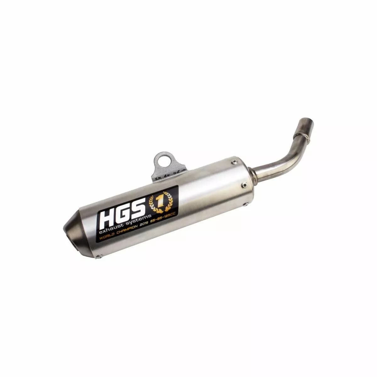 HGS lyddæmper YZ85 02-25 Grå/Stål - Hgs - Motocross Parts