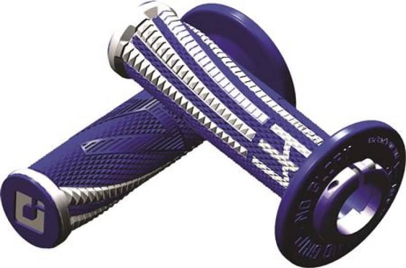 ODI Emig2 Pro V2 Lock-on Grip, 2 & 4 Stroke - Blue/White - ODI - Motocross Parts