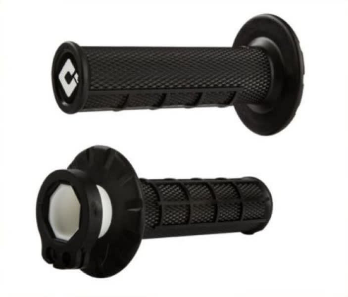 ODI Half Waffle MX Lock-On Grip Set 2 & 4 Stroke - Black - ODI - Motocross Parts