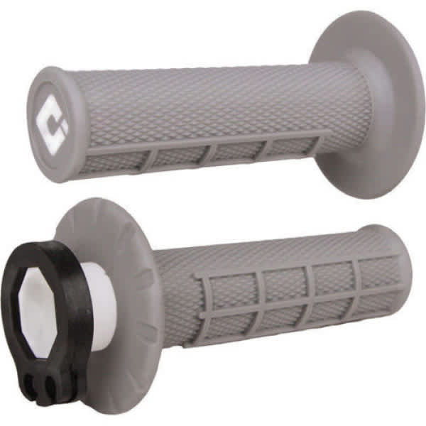 ODI Half Waffle MX Lock-On Grip Set 2 & 4 Stroke Soft - Grey - ODI - Motocross Parts