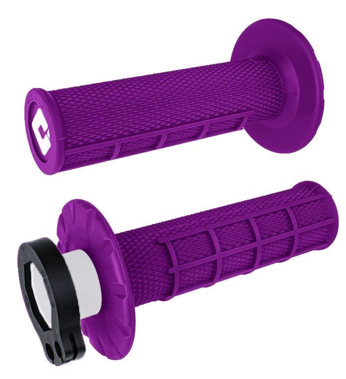 ODI Half Waffle MX Lock-On Grip Set - Purple - ODI - Motocross Parts