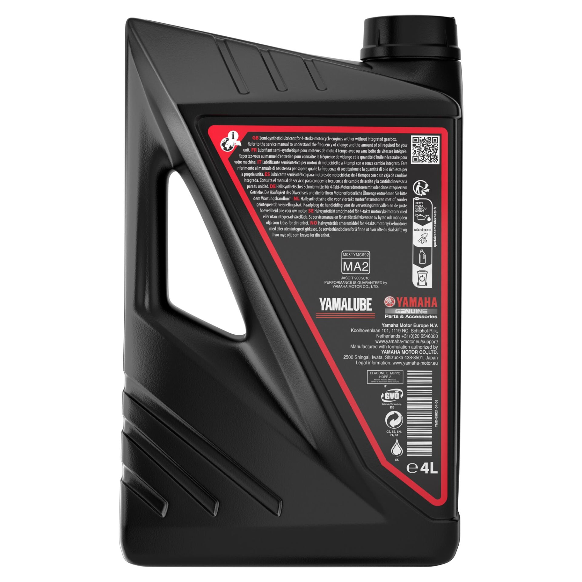 Yamalube S4 semisyntetisk 4-taktsolie 10W40 4L - Yamalube