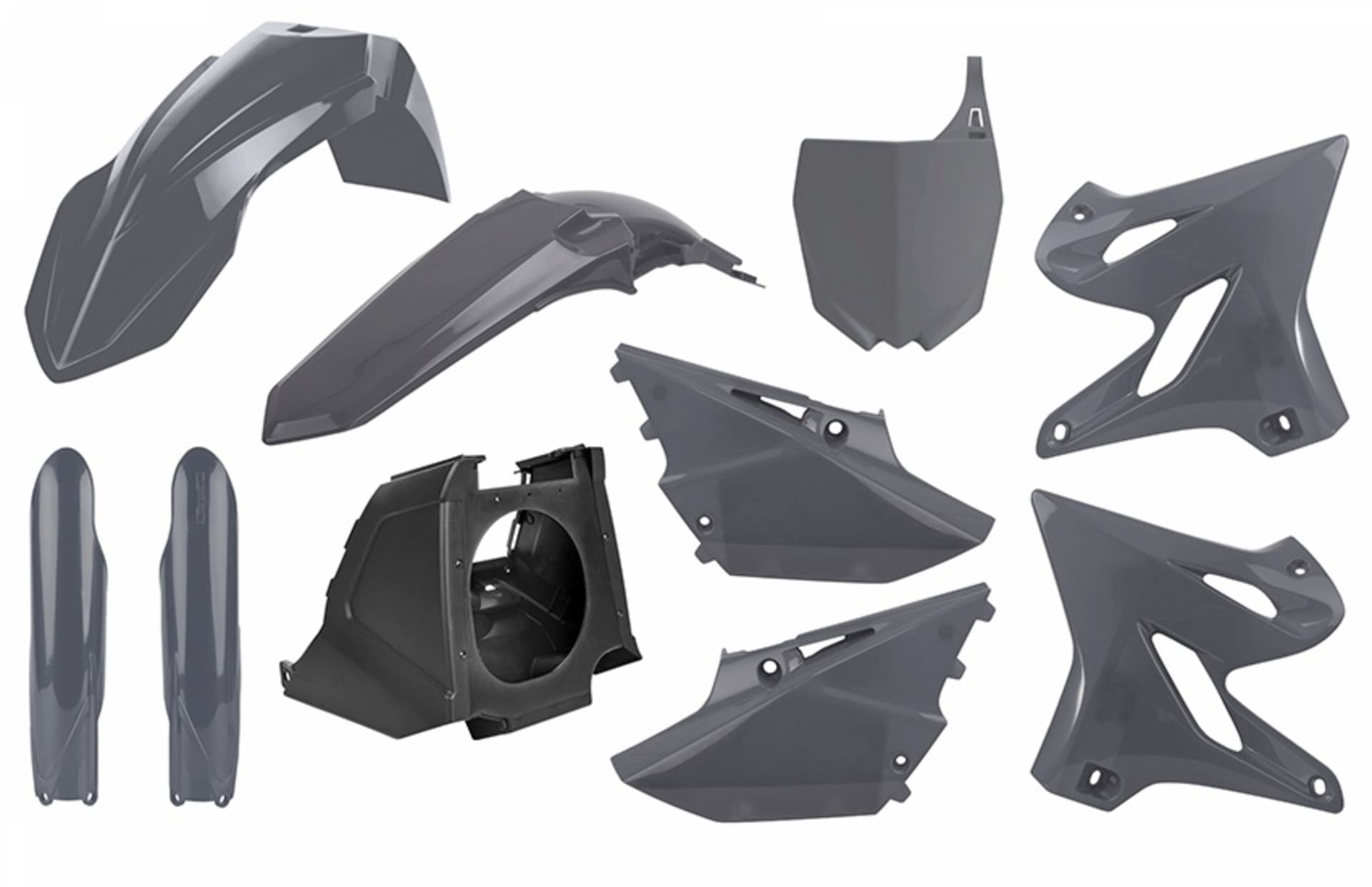 Polisport kit Yamaha YZ125/250(02-->)Resty w/18 fork guards(08->) Nardo Grey - Polisport