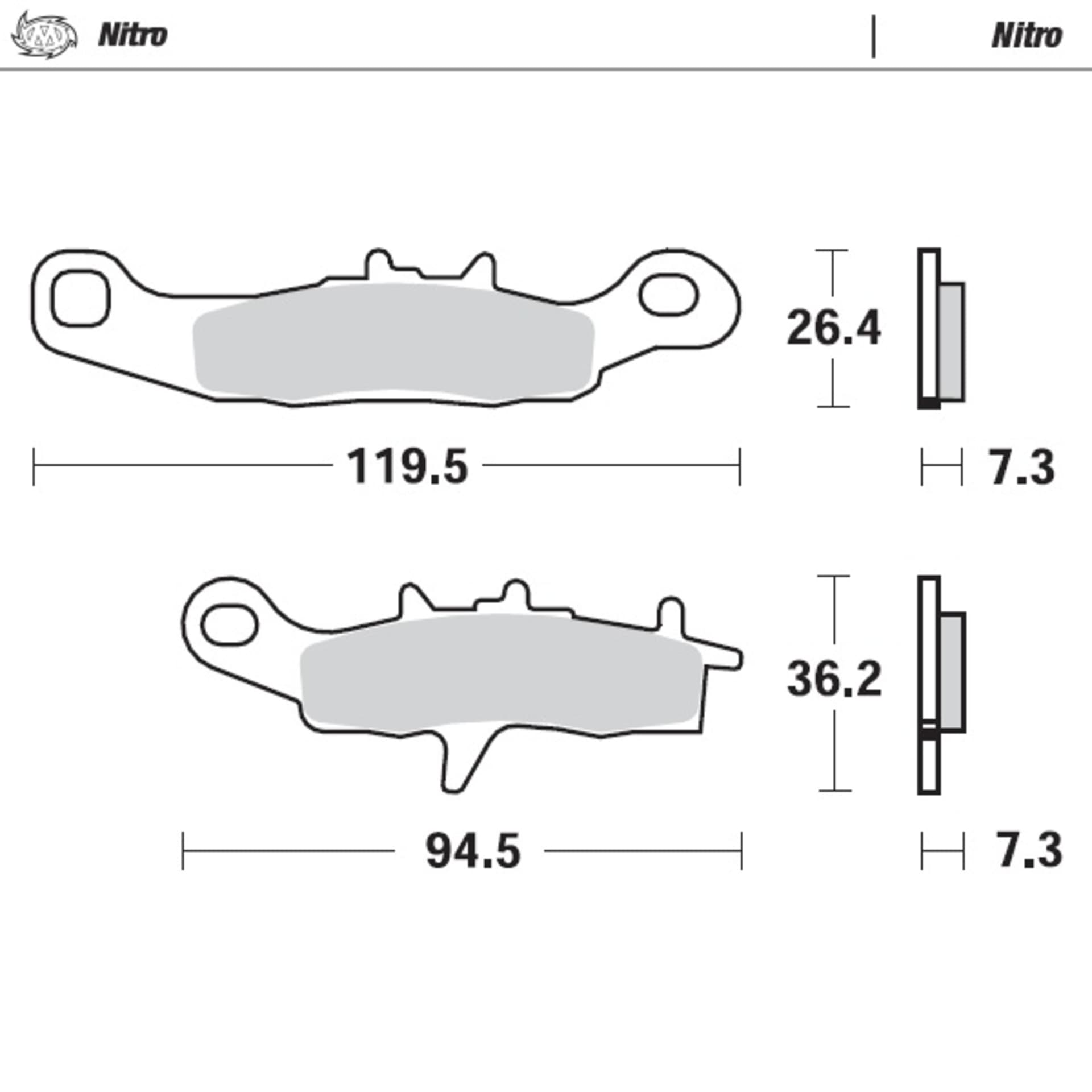 Moto-Master Plaquettes de frein Kawasaki avant : KX80/85/100 >1997, Suzuki avant : RM85 >20 - Moto-Master - Motocross Parts
