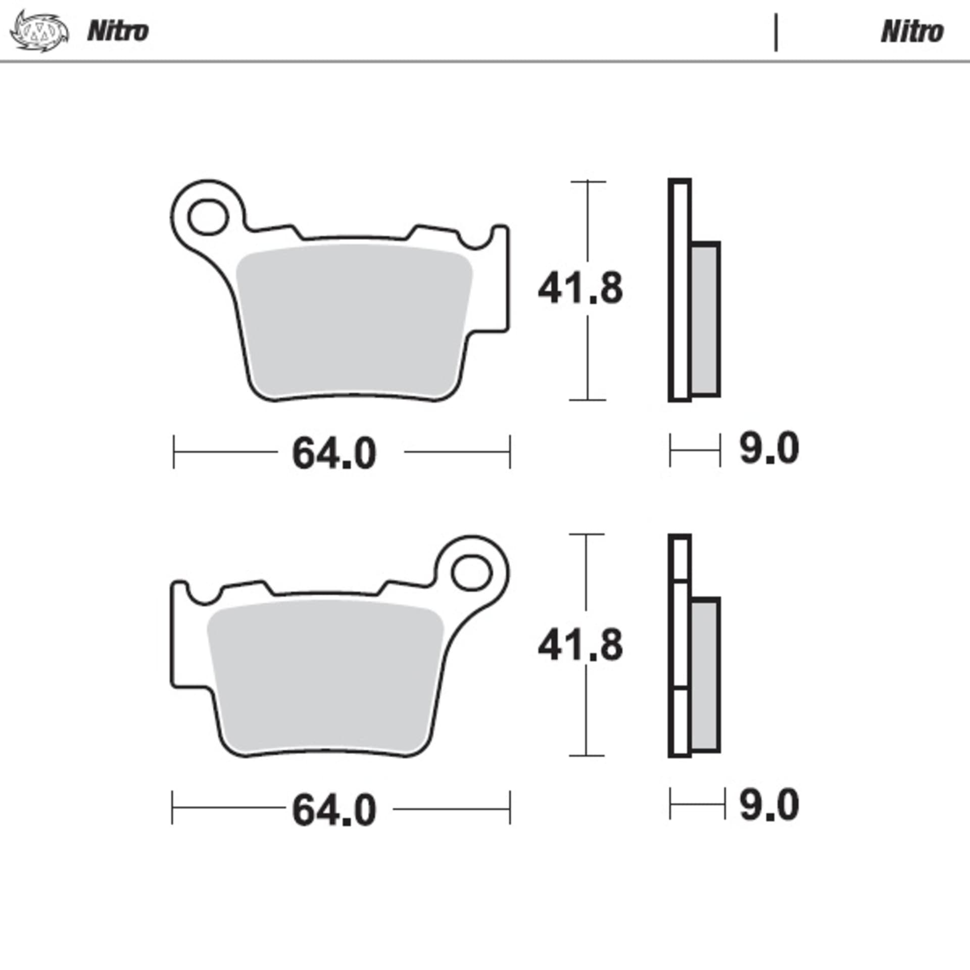 Plaquettes de frein Moto-Master Husaberg arrière : tous les modèles 2009>, KTM arrière : SX/SXF 2003>, - Moto-Master - Motocross Parts