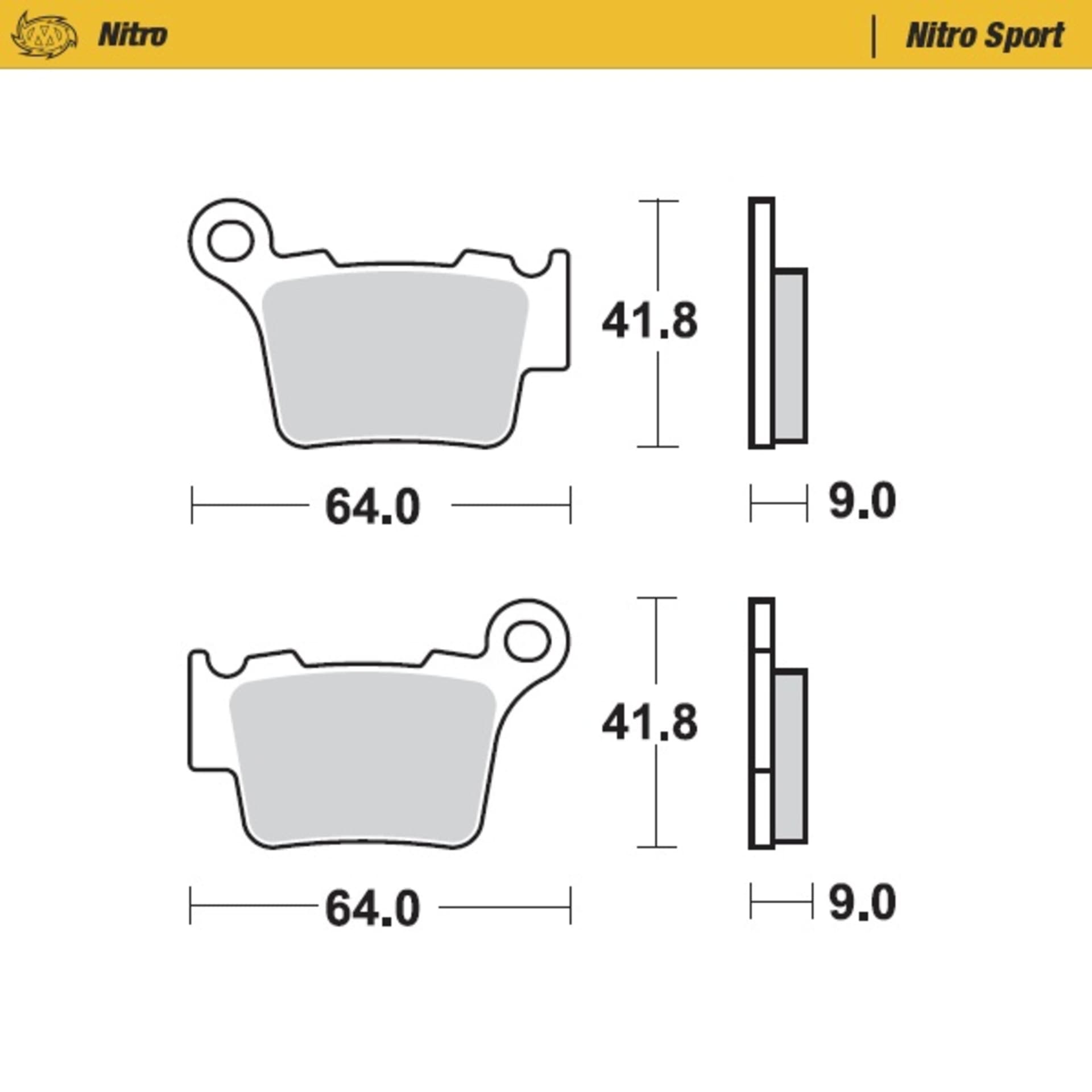Moto-Master Nitro Racing-bremseklodser KTM 200SX, 250SX, 450SX - Moto-Master - Motocross Parts