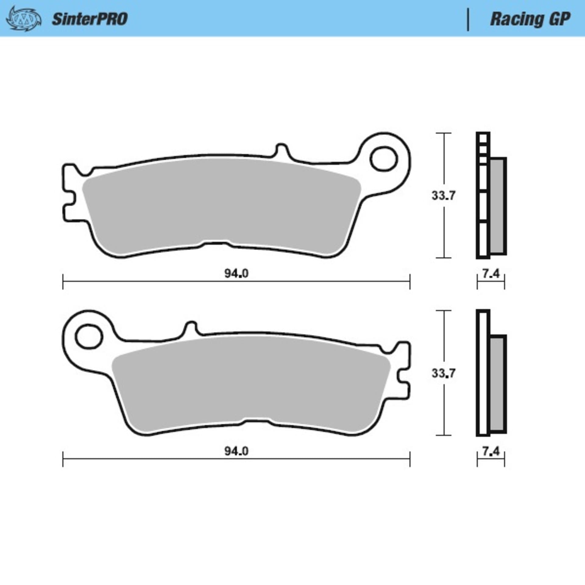 Moto-Master Racing GP bremseklodser Yamaha YZ/YZF til 2020> - Moto-Master - Motocross Parts