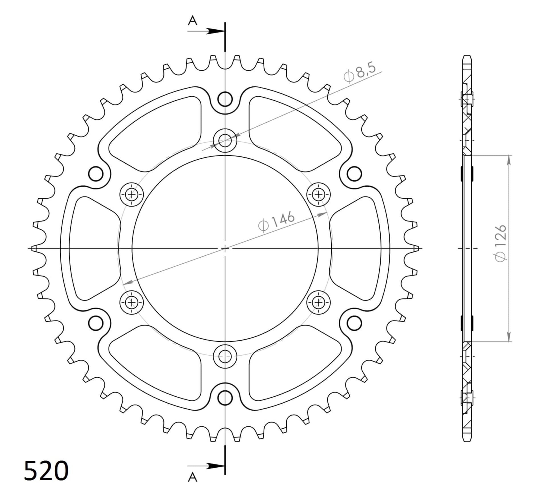 Supersprox Stealth Rear sprocket Red - Supersprox