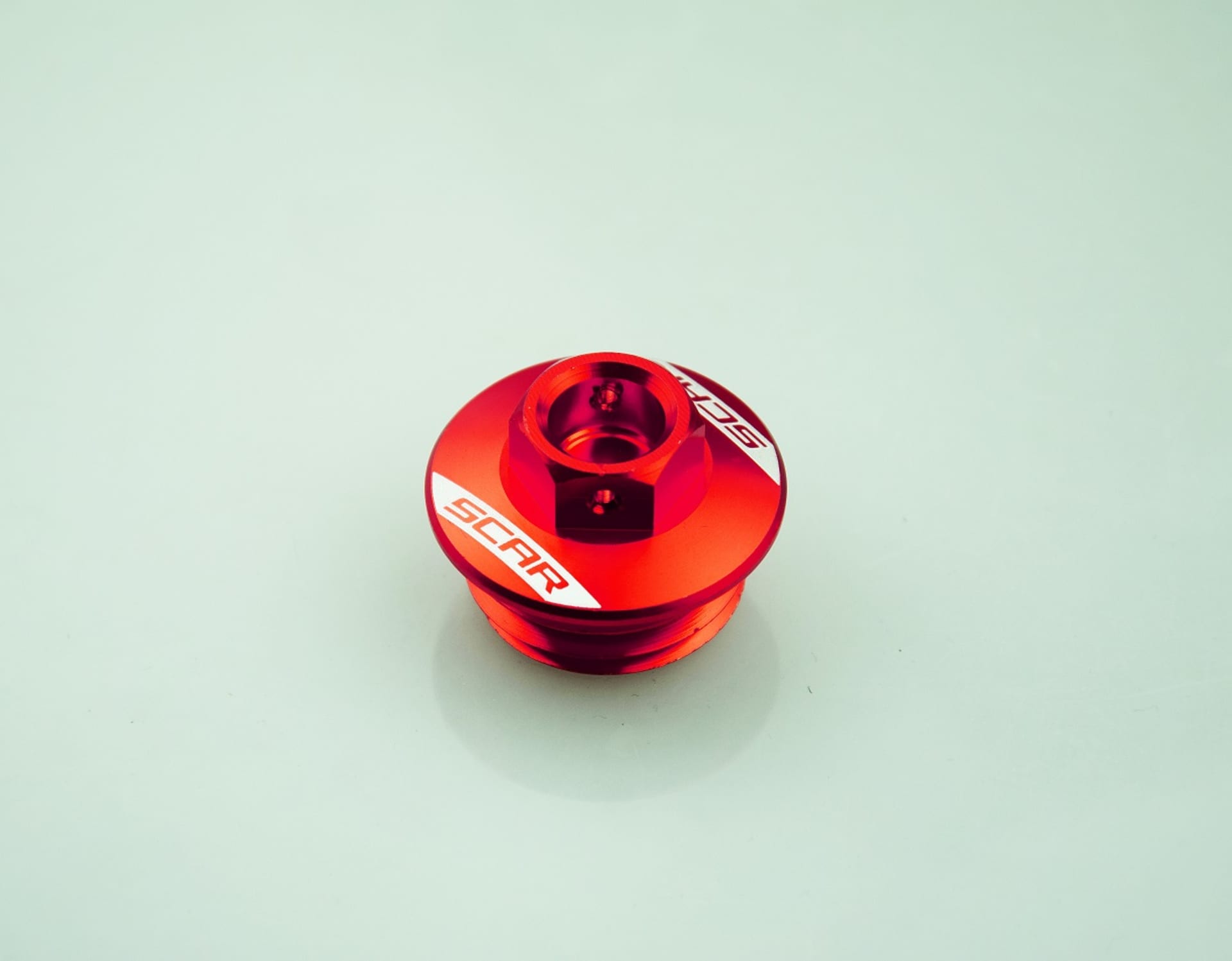 Scar Oil Filler Plug - Honda/Kawasaki/Yamaha Red color - Scar - Motocross Parts