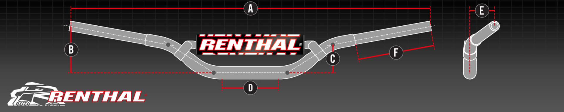 Renthal Fatbar 609 Carmichael High Green - Renthal