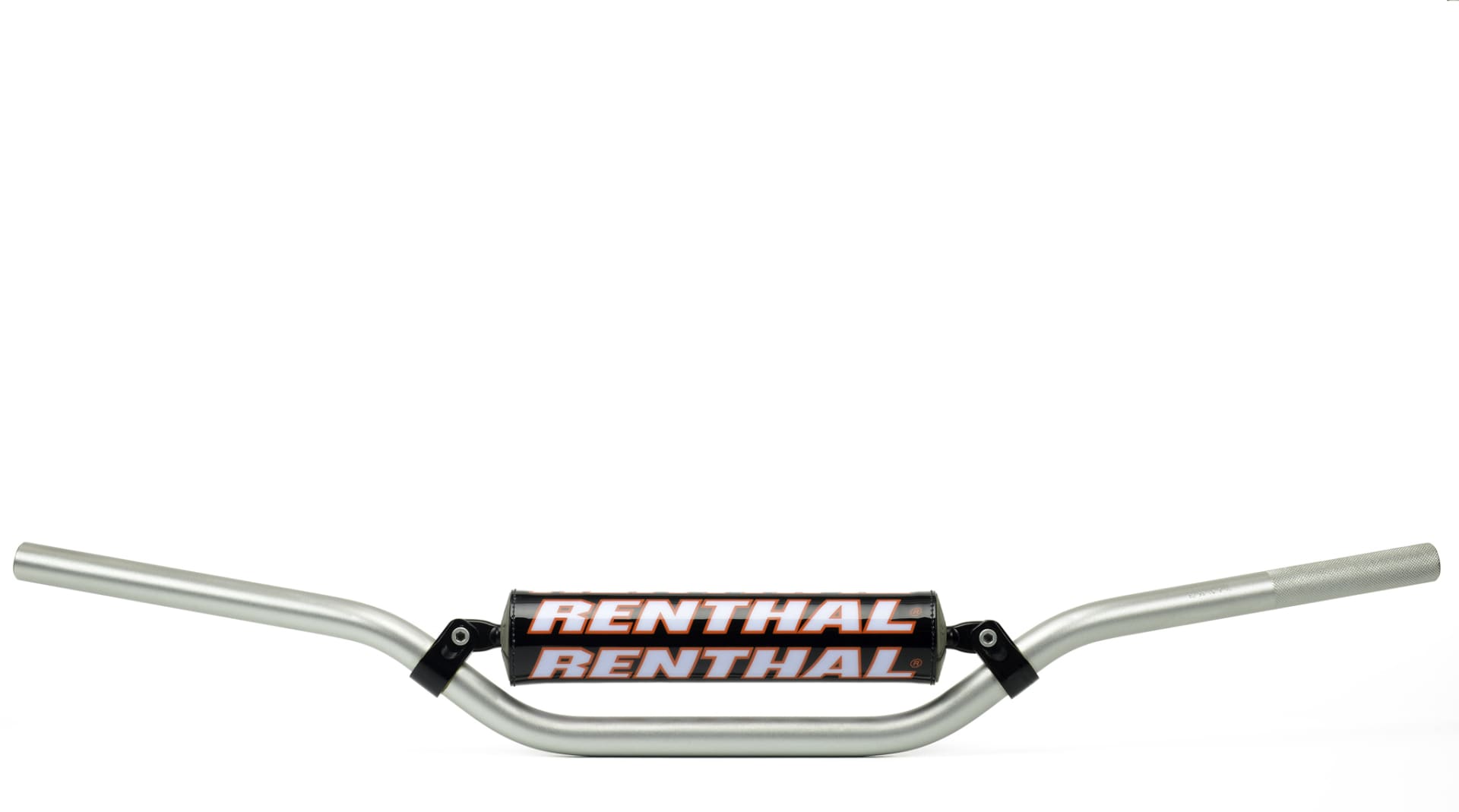 Renthal Guidon+Pad 773 CR125/250+F 02-03 Silver - Renthal