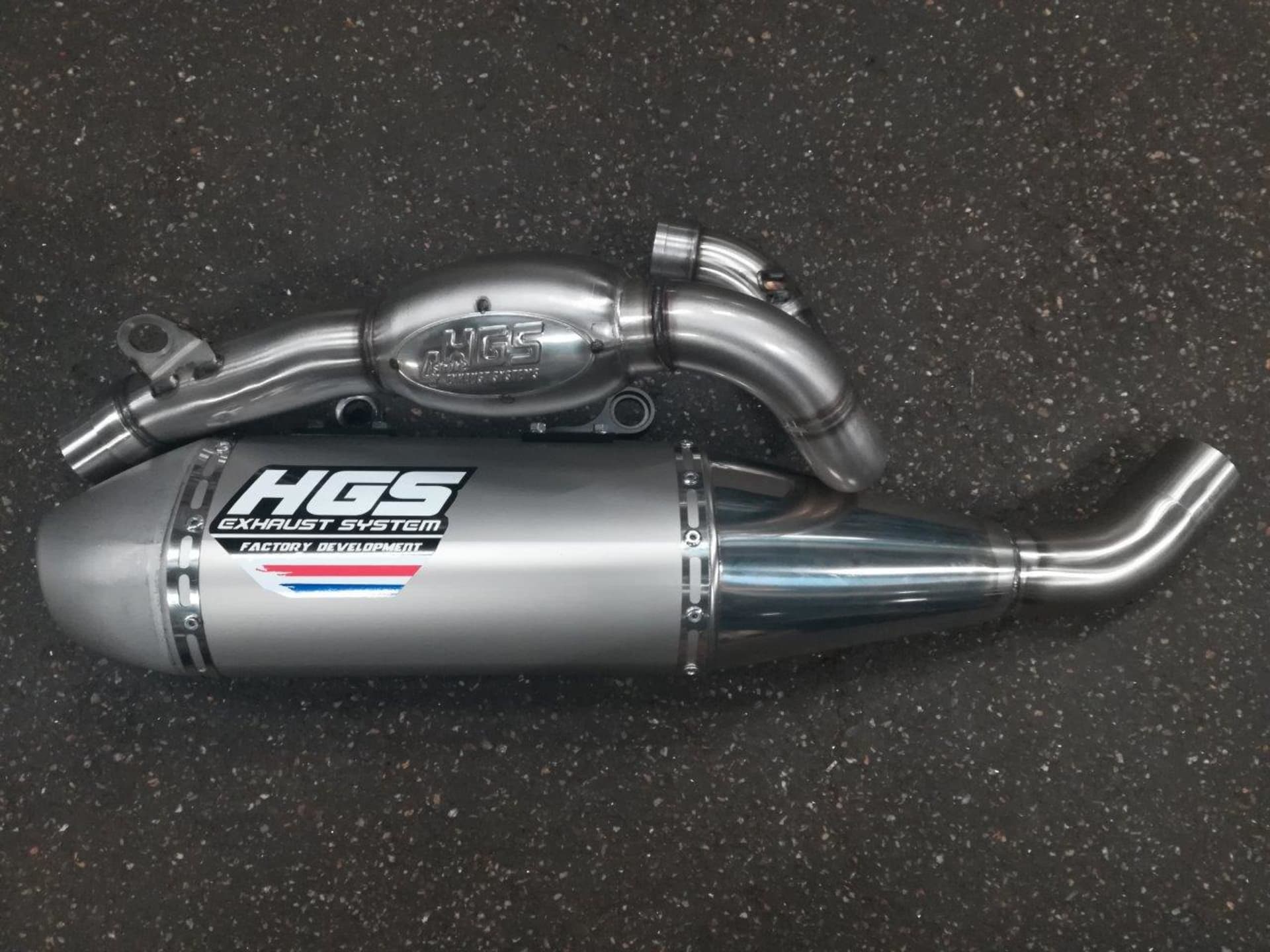 HGS Exhaust system 4T New design  Complete set KX450 19- Steel end cap - HGS