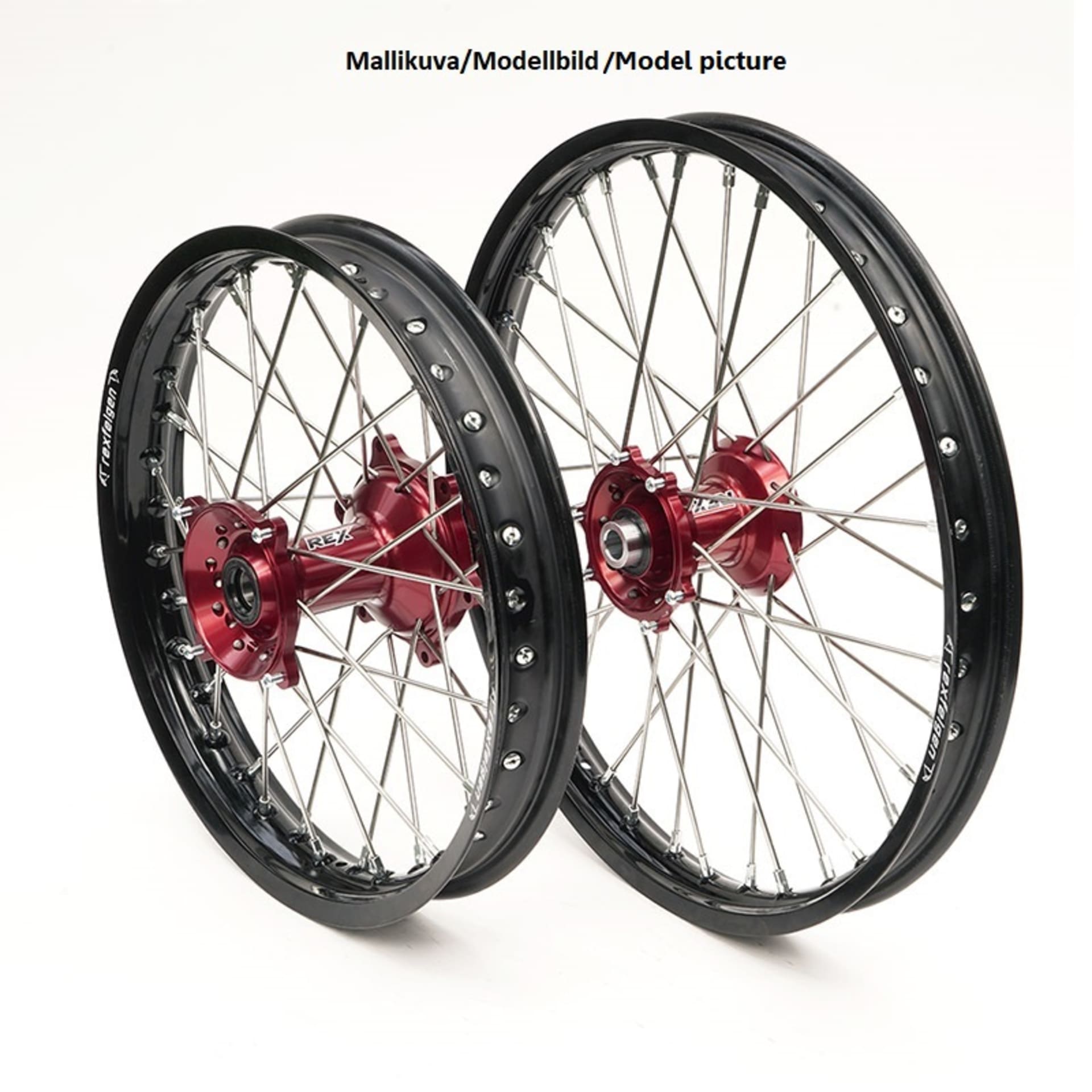 REX FELGEN 19-2,15 CRF450 13-.. SCHWARZE FELGE/ROTE NABE 25MM - Haan Wheels
