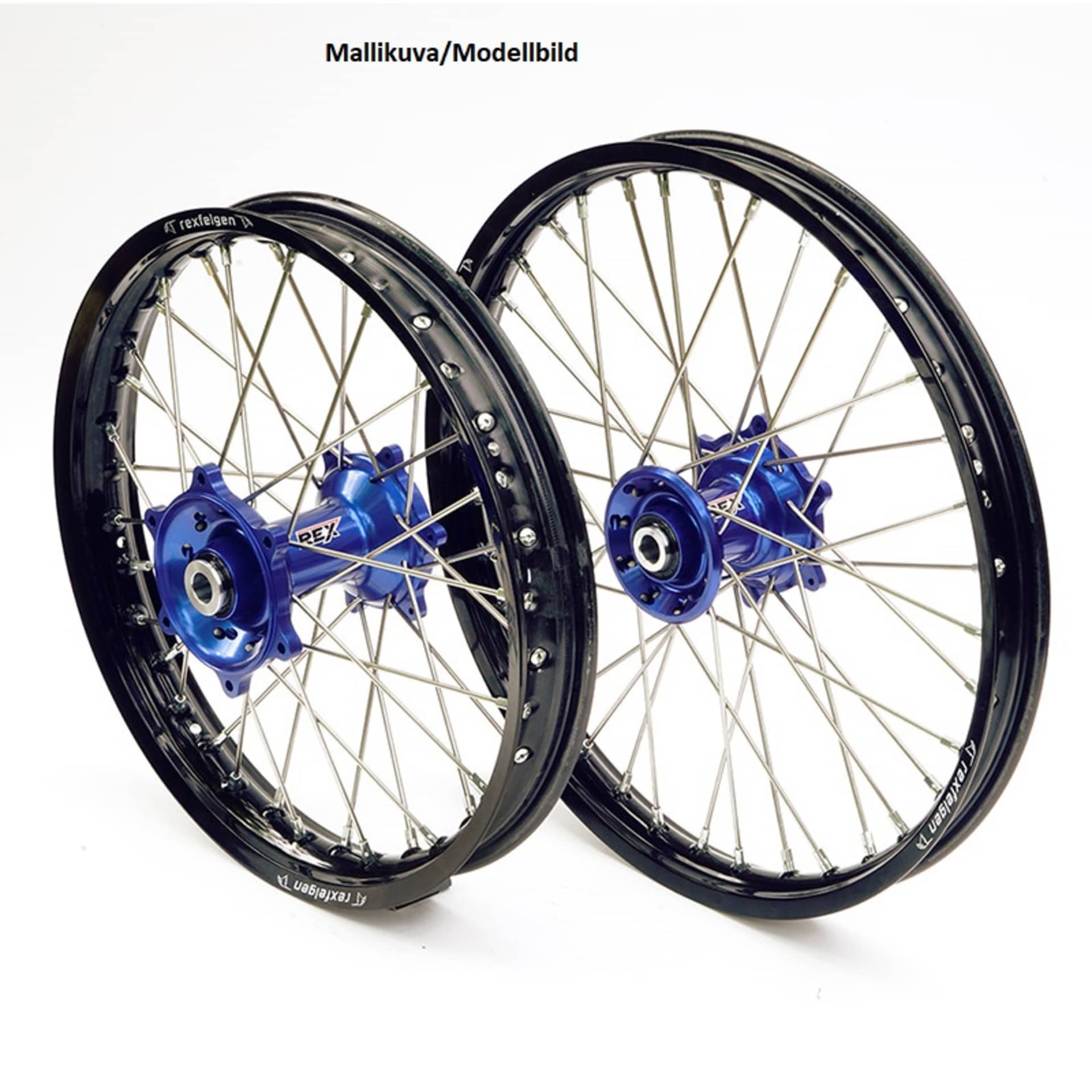 REX WHEELS 21-1,60 YZF250 / YZF450 14-.. BLACK RIM/BLUE HUB 22MM - Haan Wheels