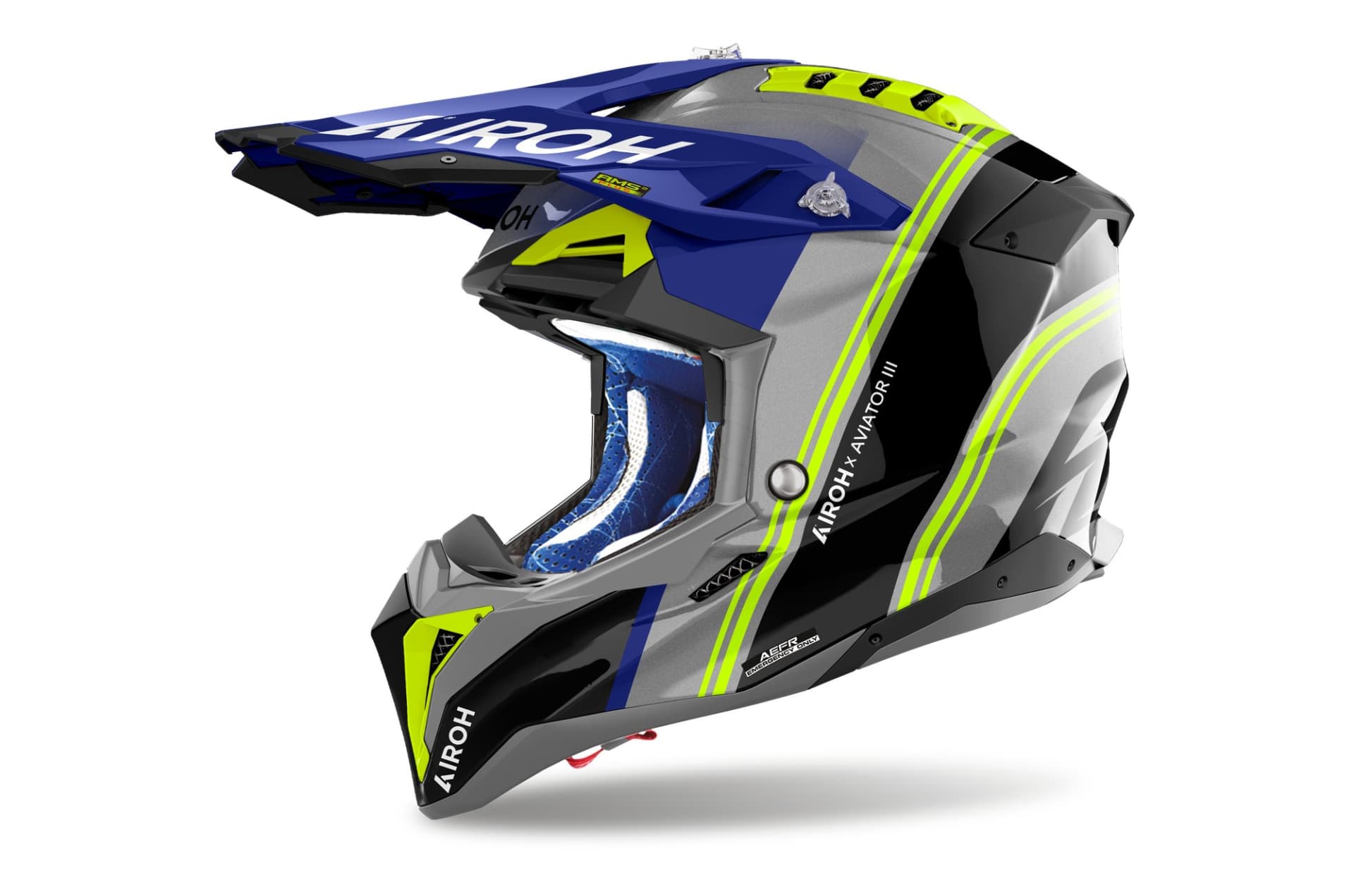 Airoh Helmet Aviator 3 Hima Blue Gloss - Airoh