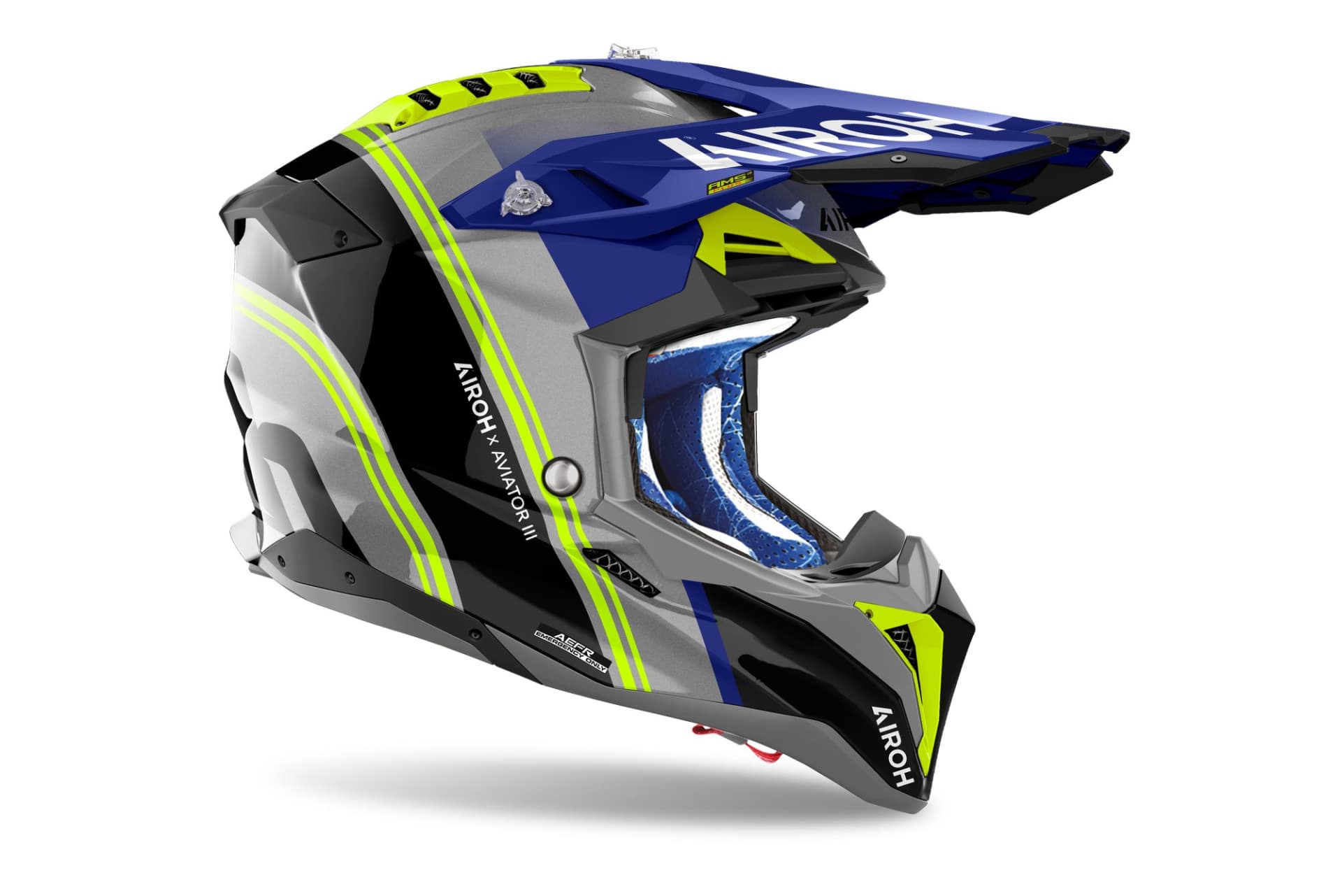 Airoh Helmet Aviator 3 Hima Blue Gloss - Airoh