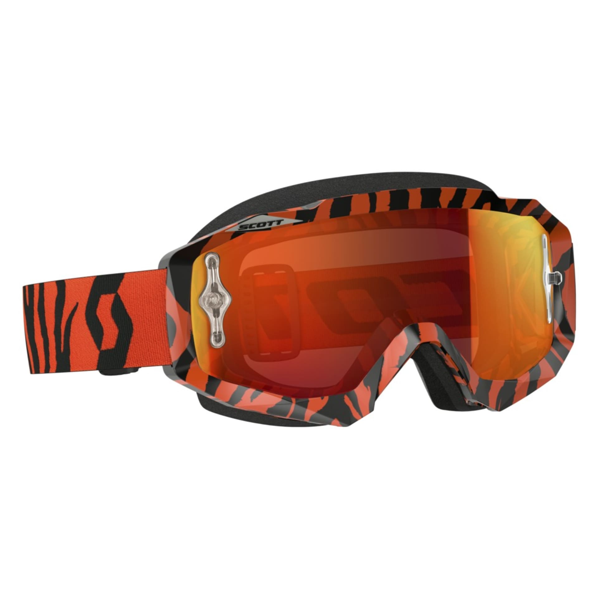 Scott Goggle Hustle MX noir/ orange fluo orange chrome fonctionne - Scott - Motocross Parts