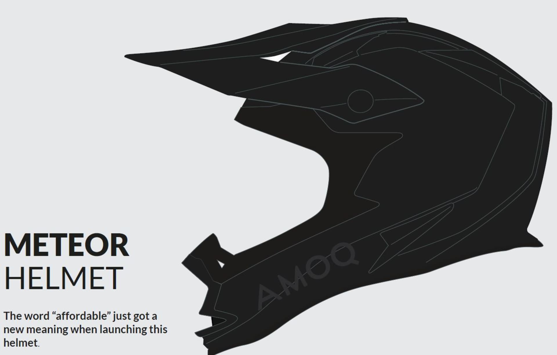 AMOQ Casque Meteor Youth Blackout - AMOQ