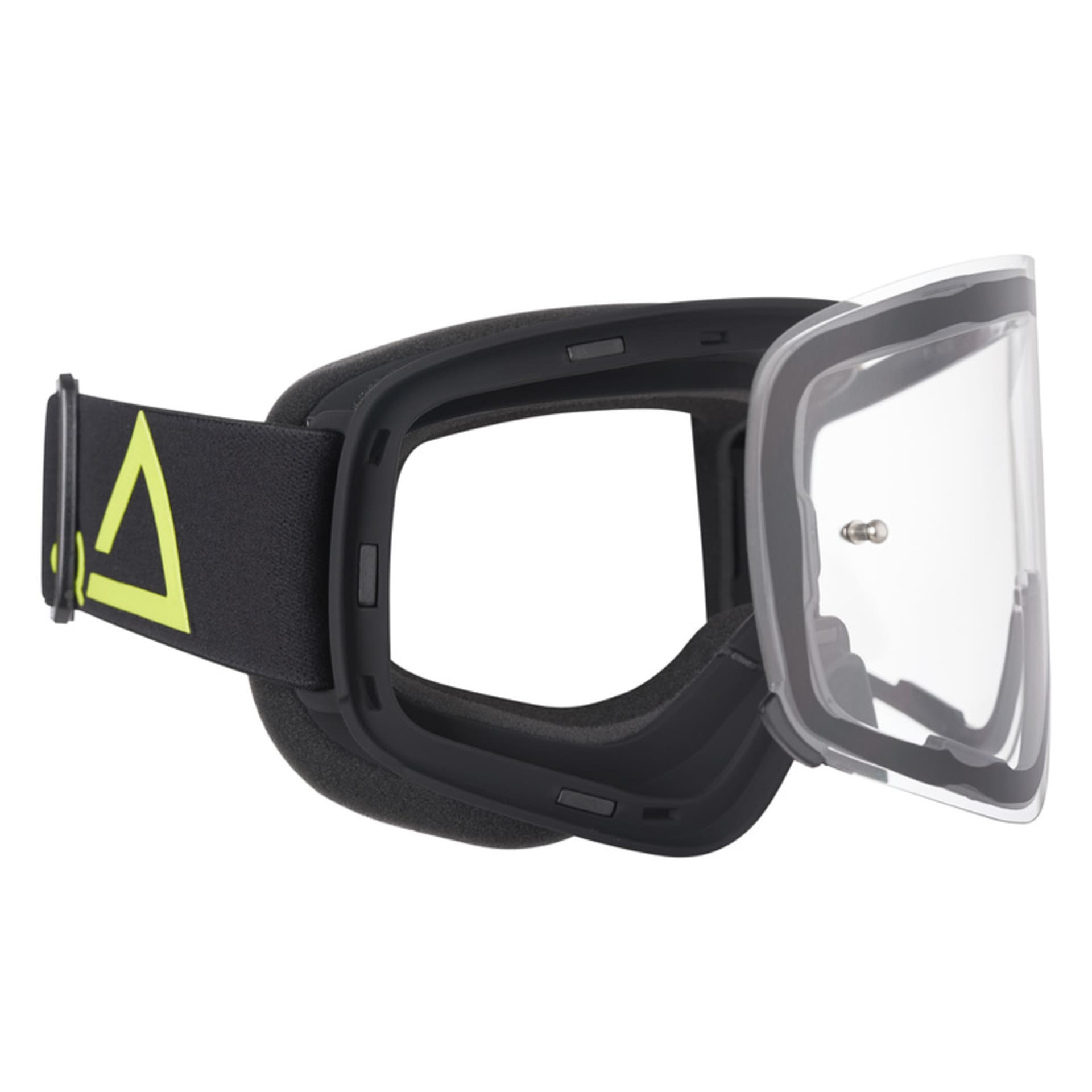 AMOQ MX Goggles Vision Magnetic Black-HiVis - Clear - AMOQ