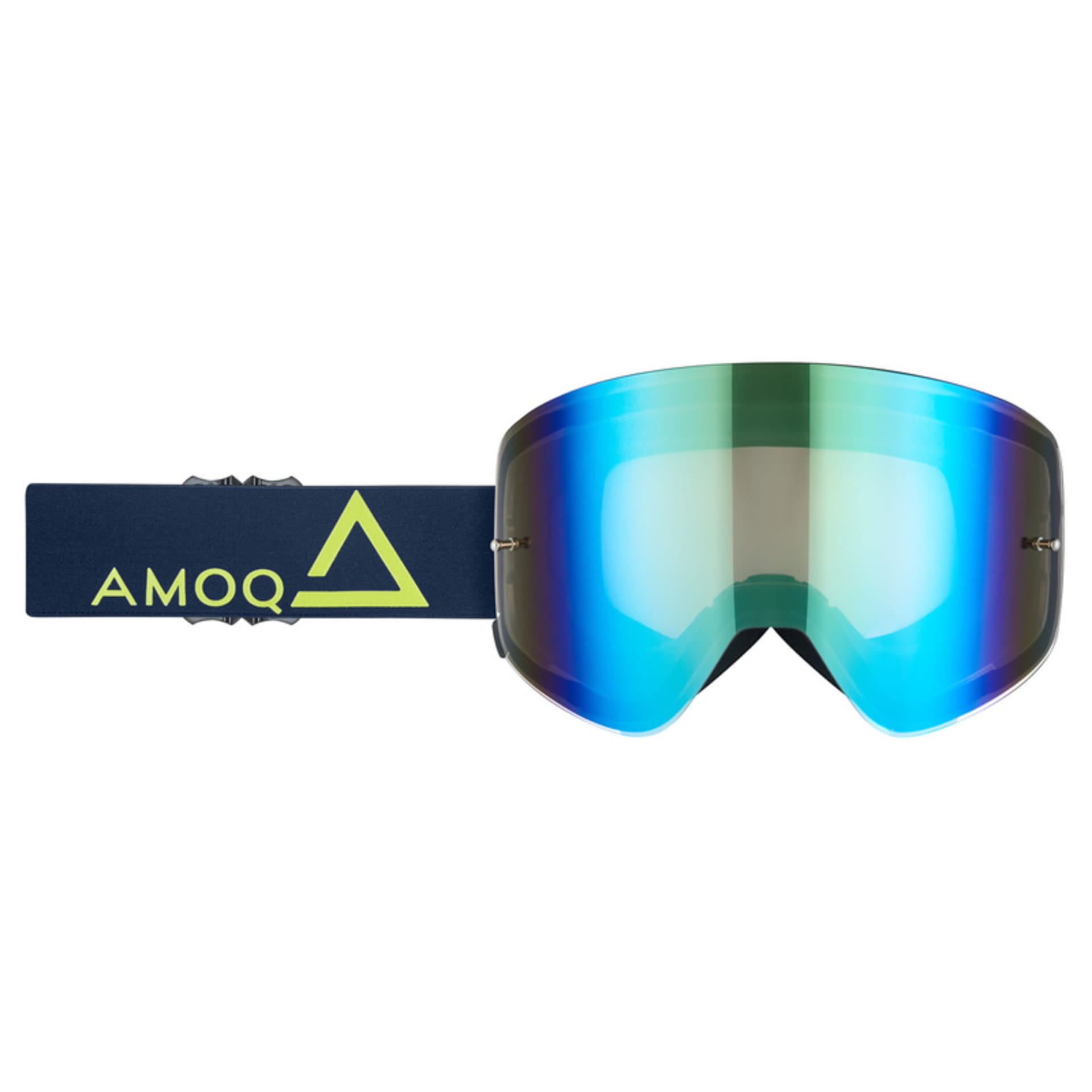 AMOQ MX Skyddsglasögon Vision Magnetic Navy-Gold - Guldspegel - AMOQ - Motocross Parts