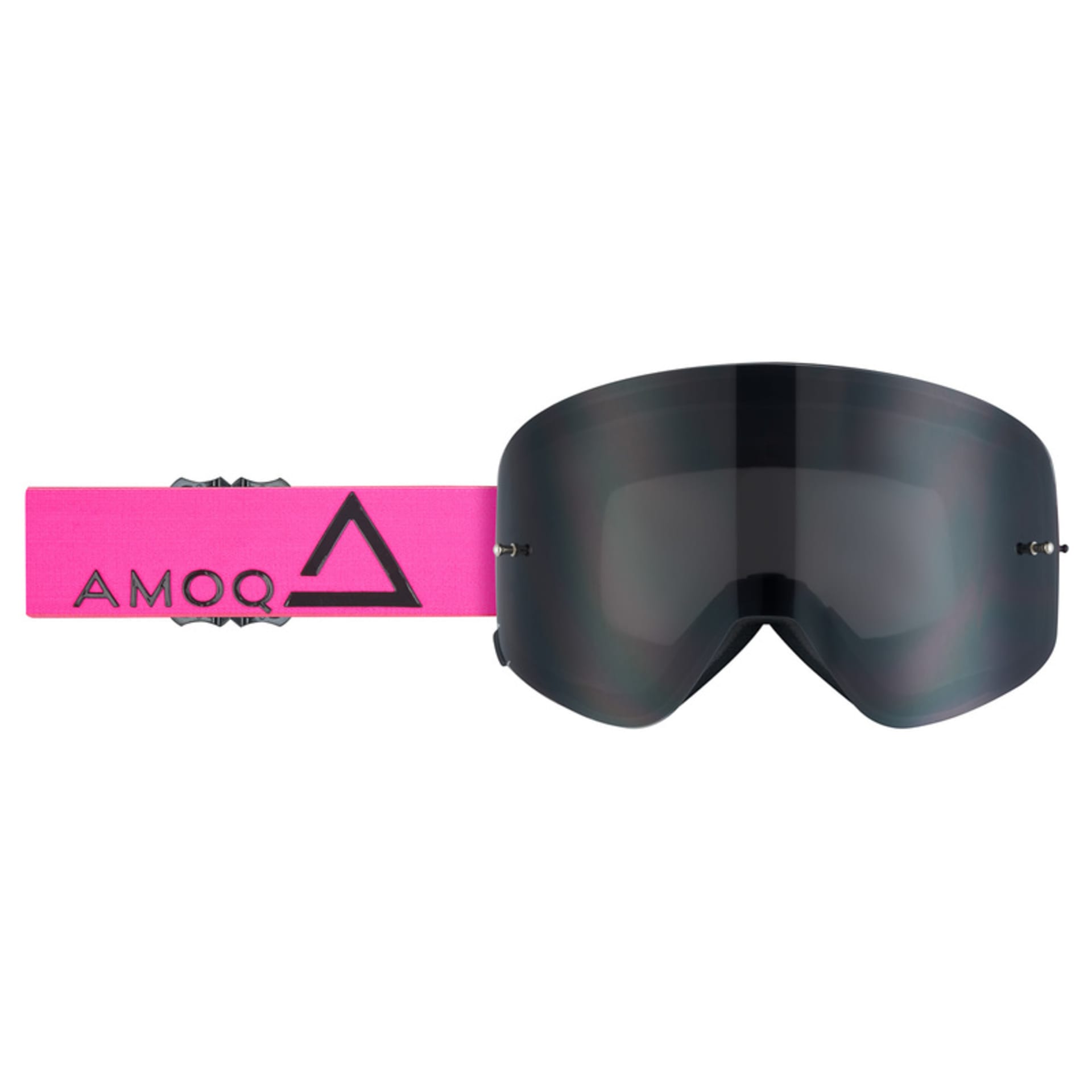 AMOQ MX Briller Vision Magnetic Pink-Sort - Røg - AMOQ - Motocross Parts