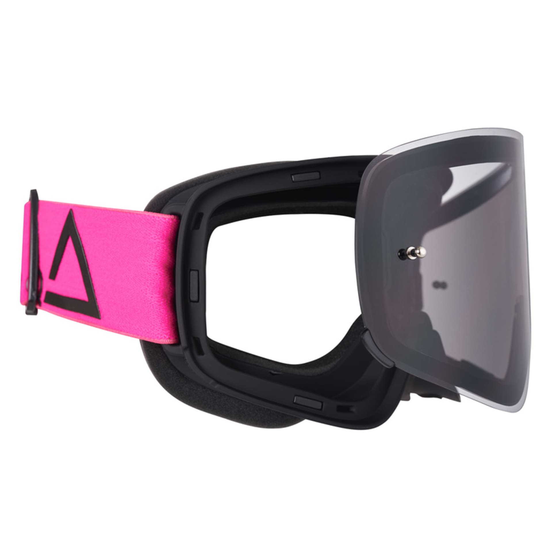 AMOQ MX Goggles Vision Magnetic Pink-Black - Smoke - AMOQ