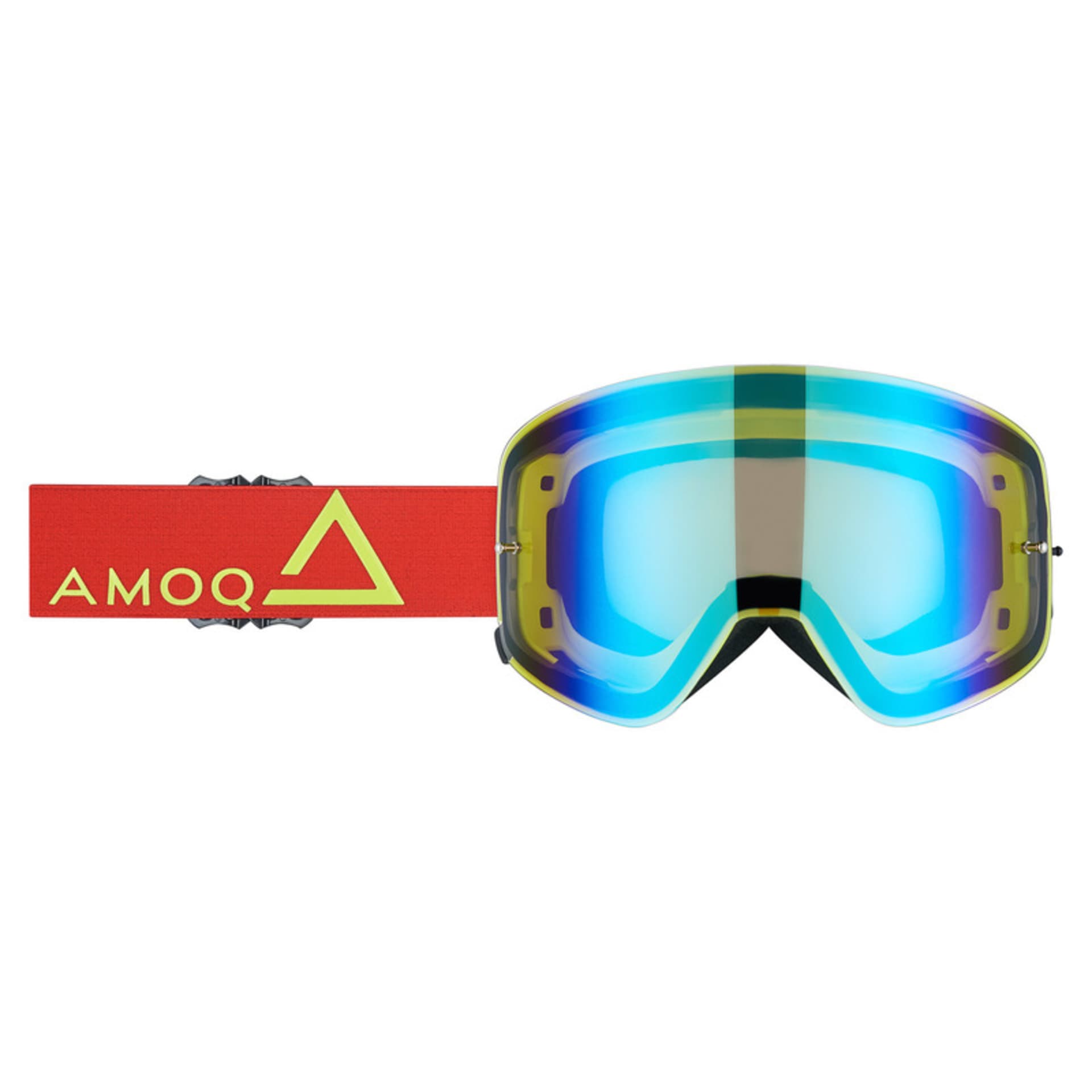 AMOQ MX Skyddsglasögon Vision Magnetic Red-HiVis - Guldspegel - AMOQ - Motocross Parts