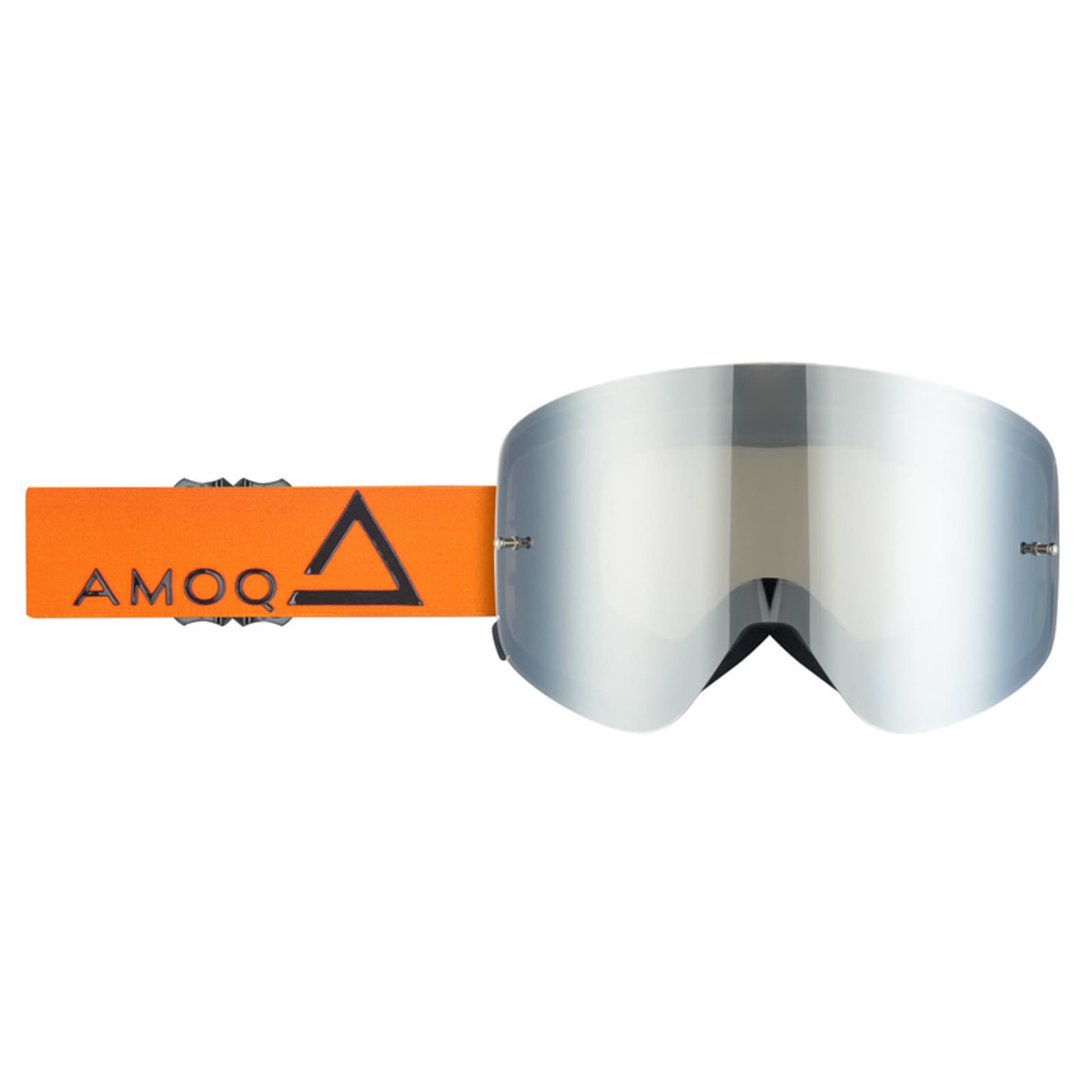 AMOQ MX Skyddsglasögon Vision Magnetic Orange-Svart - Silver Mirror - AMOQ - Motocross Parts