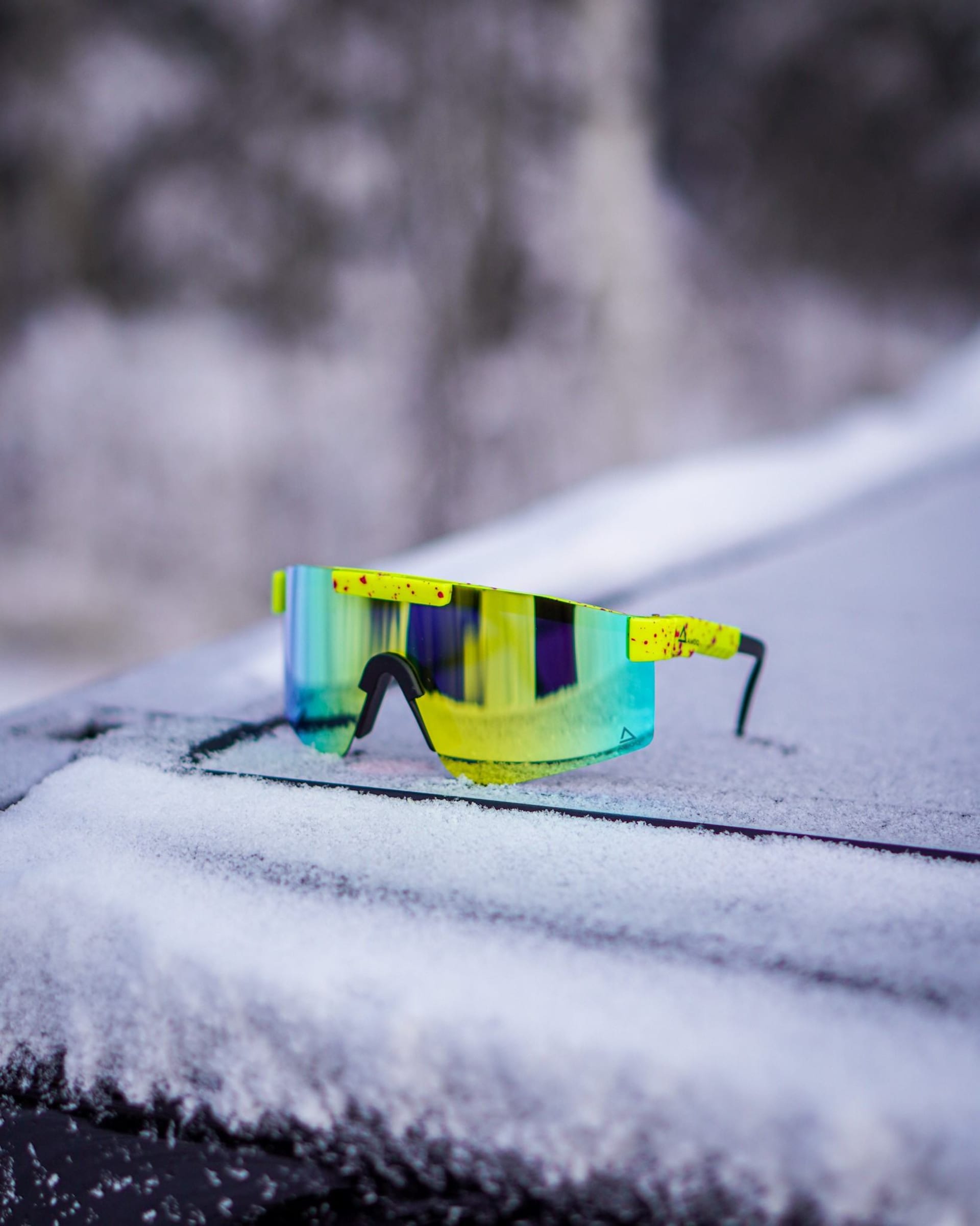AMOQ Comet Sonnenbrille Yellow Splash - Orange Spiegel - AMOQ - Motocross Parts