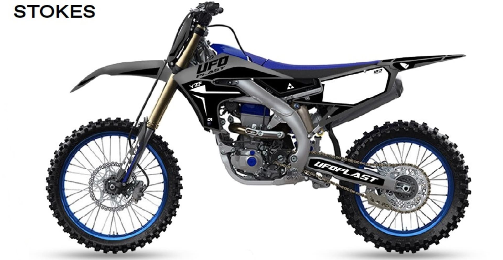 UFO Graphic Kit YZ 250F 2019- /450 2018- Stokes Grey - UFO