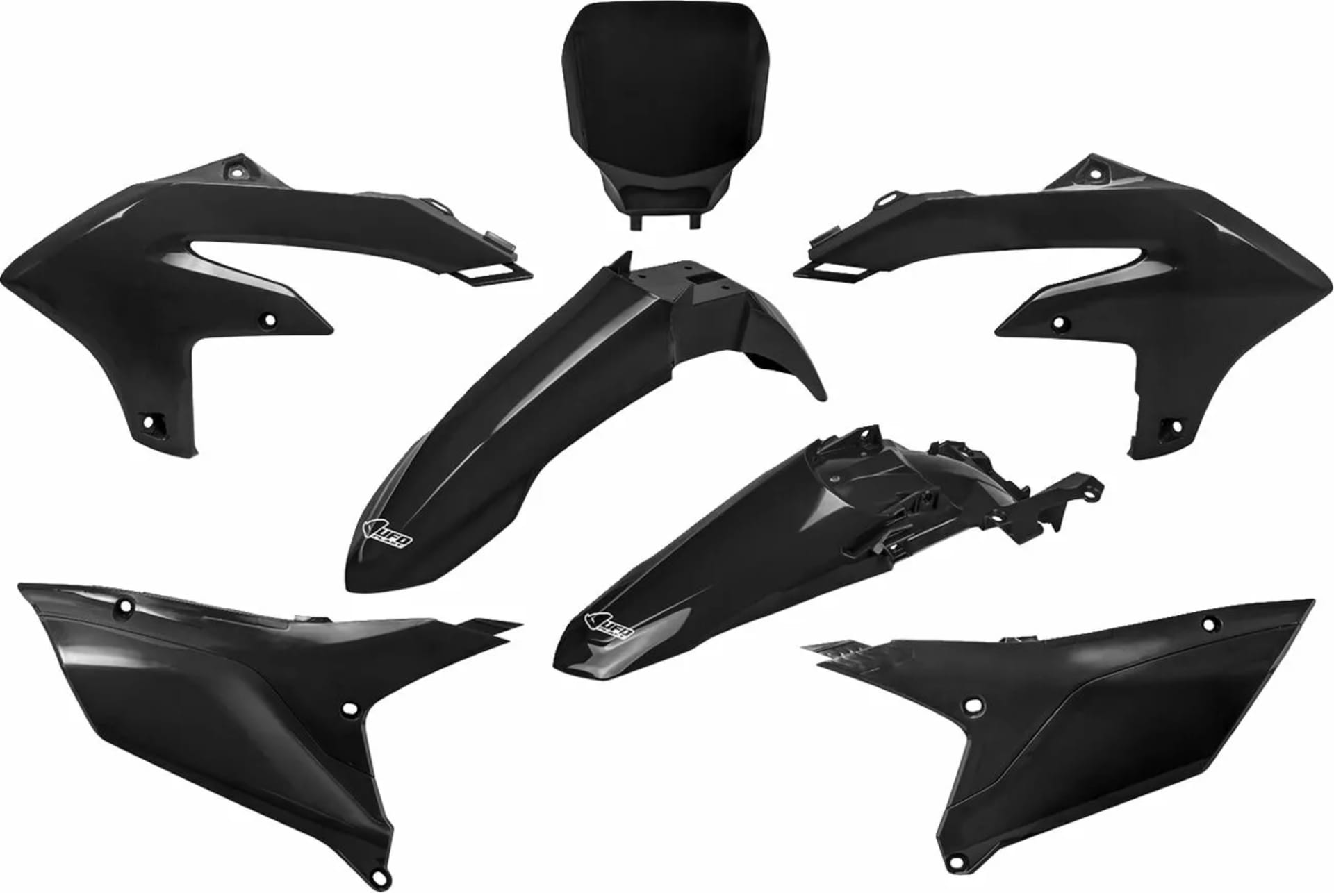 UFO Plastic kit 5-parts Black 001 YZ450F 23- - UFO - Motocross Parts