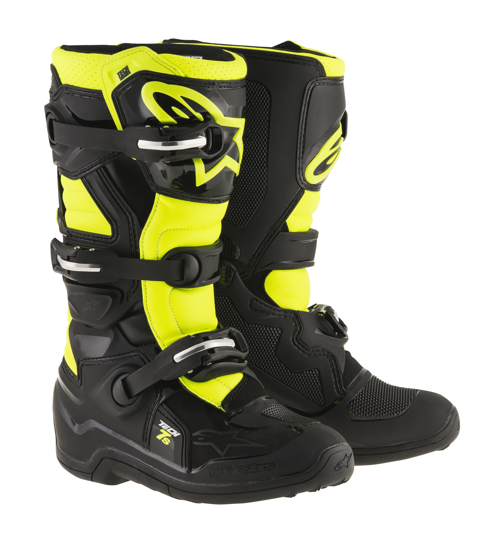 Alpinestars Stiefel Tech 7s Junior Schwarz/Fluo - Alpinestars - Motocross Parts