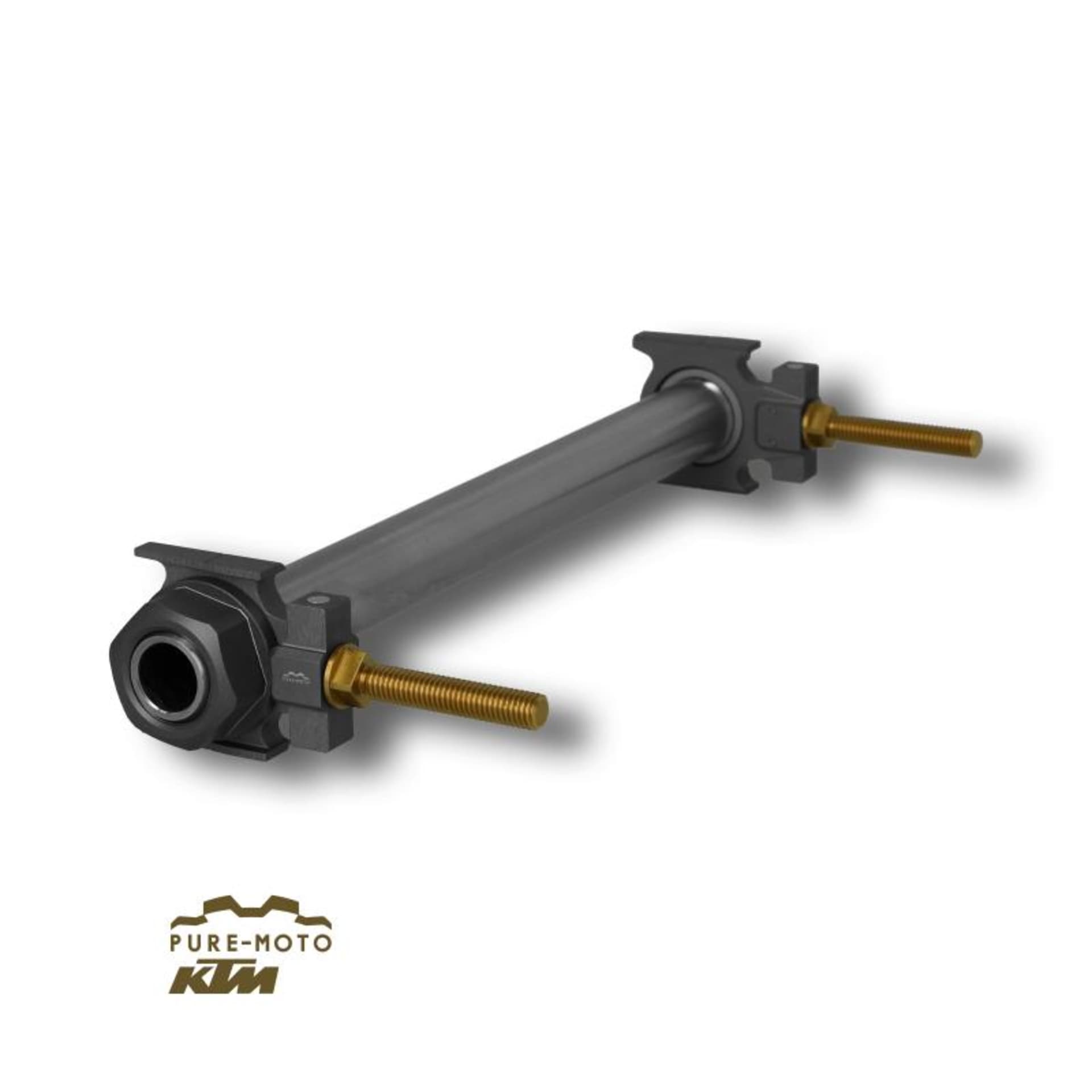 Axe arrière Pure-Moto en titane avec tendeur de chaîne intégré - KTM/HUSQ/GAS GAS GAS - Pure-Moto - Motocross Parts