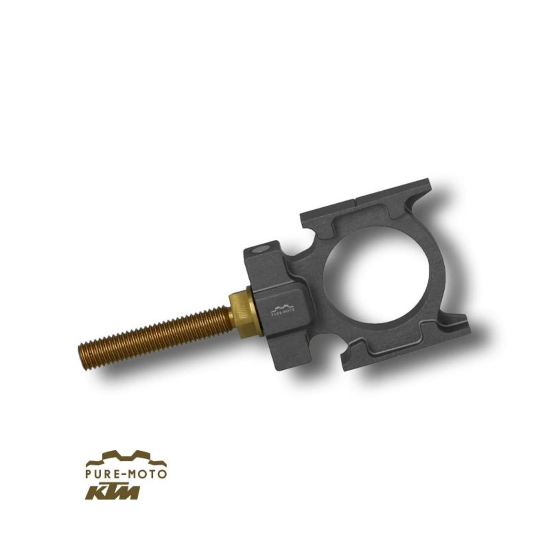 Pure-Moto bakaxel i titan med integrerad kedjespännare - KTM/HUSQ/GAS GAS GAS GAS - Pure-Moto