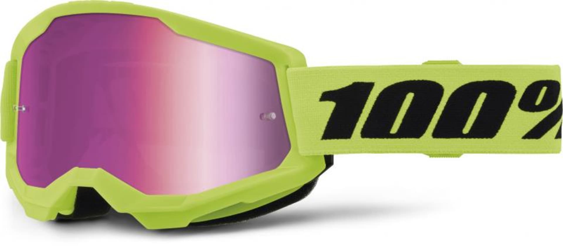 100% Strata 2 Youth Gul / Mirror pink - 100% - Motocross Parts