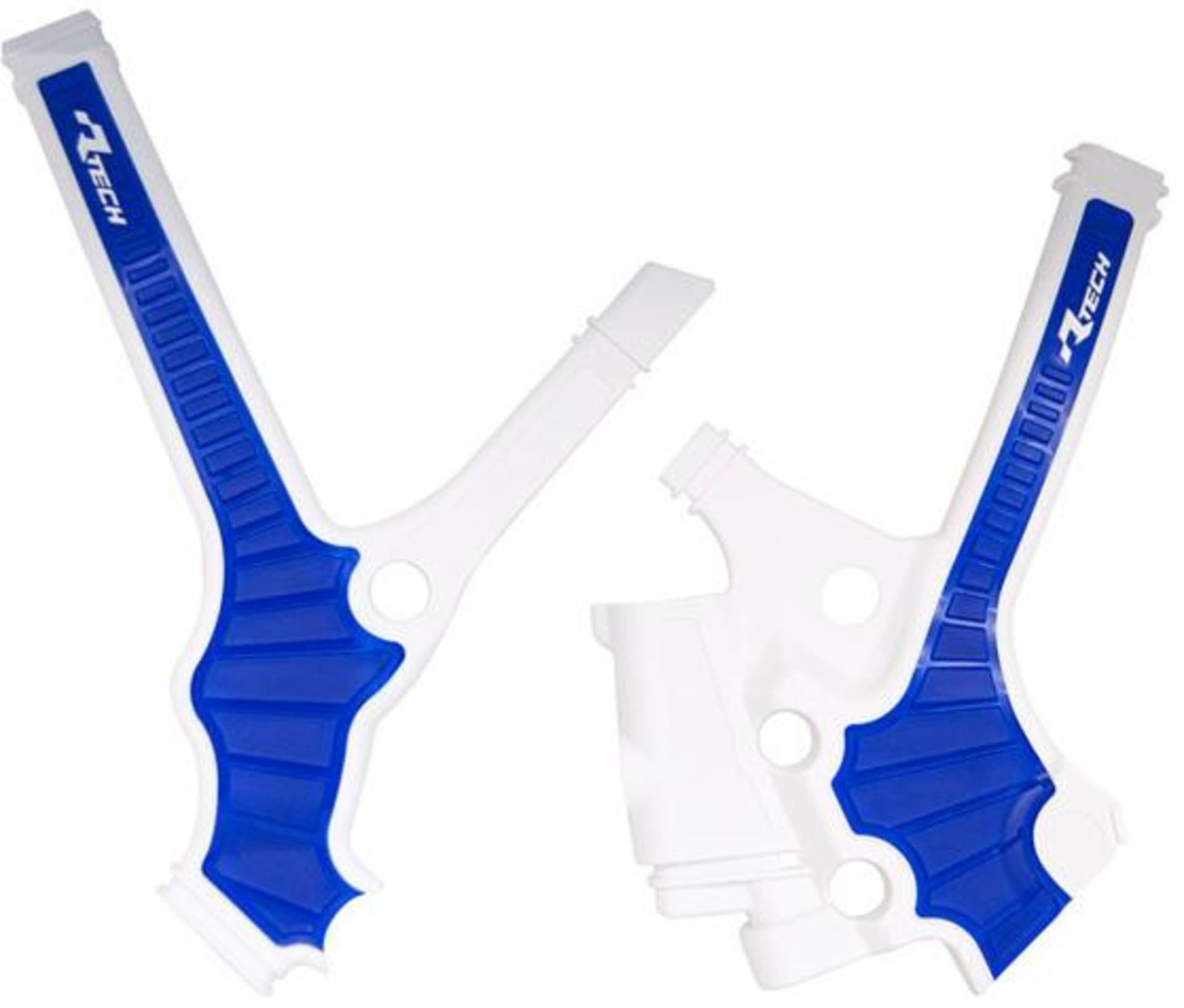 RTech frame protectors YZ85 2022-... - White/Blue - Rtech - Motocross Parts