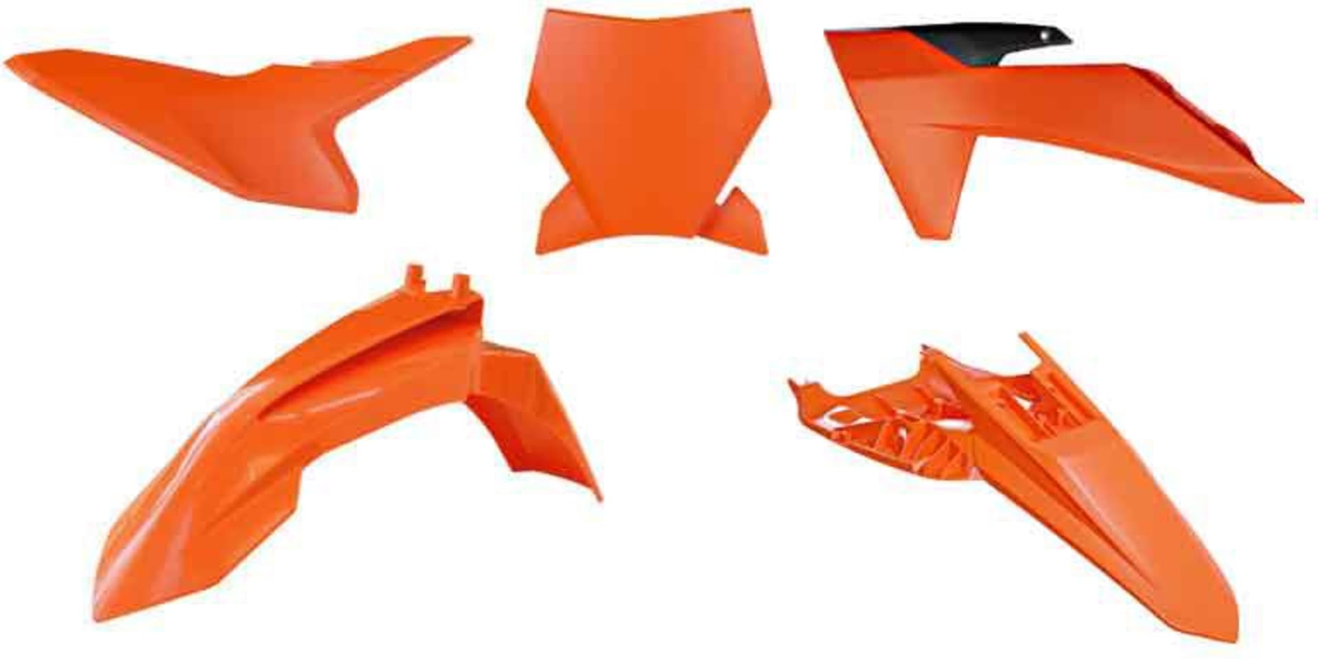 RTech plastic kit 4 pcs orange-black - SX50 2024-... - Rtech - Motocross Parts