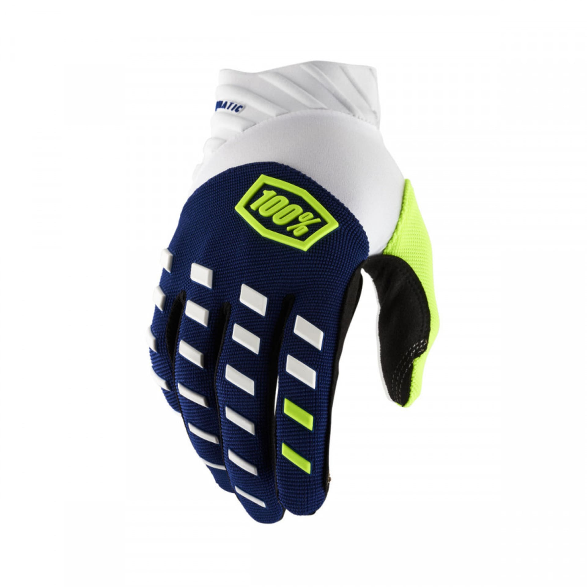 Gants 100% Airmatic - Blanc Bleu - 100% - Motocross Parts