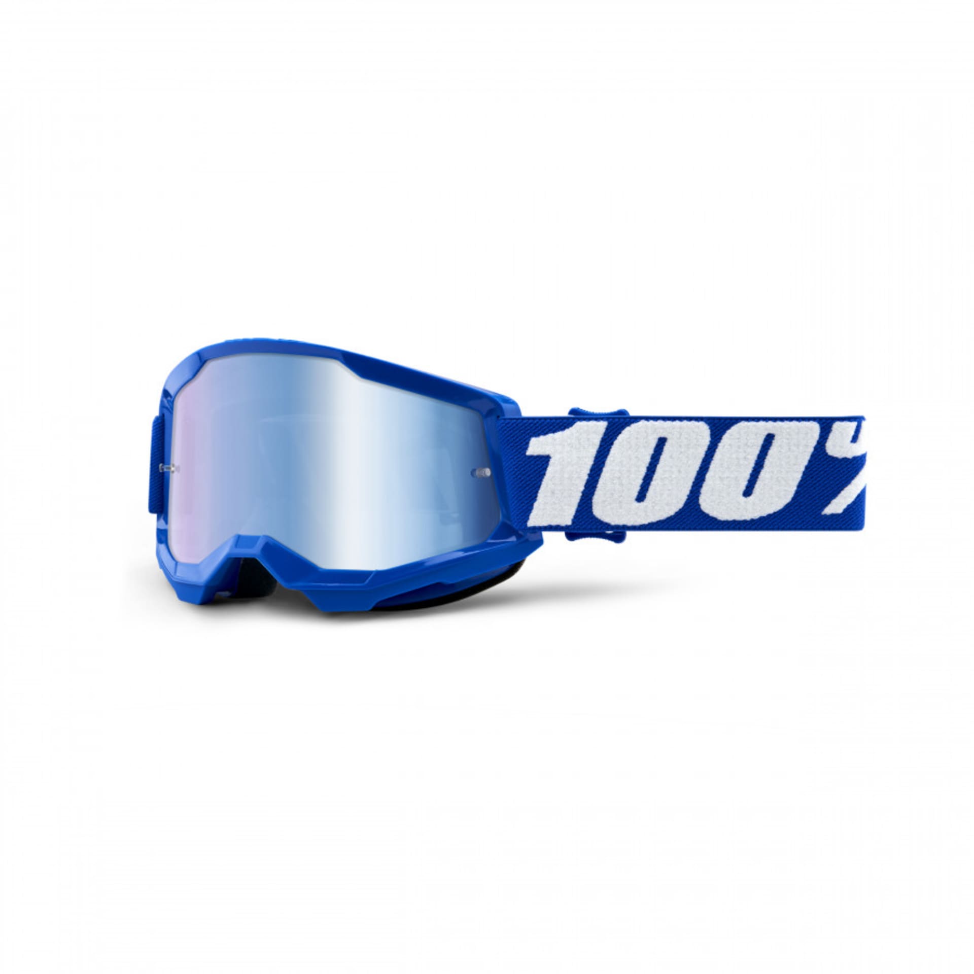 100%, STRATA 2 ungdomsglasögon blå - spegelblå lins, KID - 100% - Motocross Parts